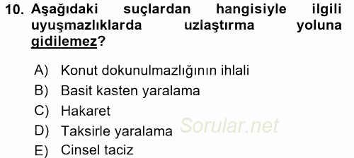 Ceza Muhakemesi Hukuku 2017 - 2018 3 Ders Sınavı 10.Soru