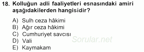 Temel İnsan Hakları Bilgisi 2 2013 - 2014 Tek Ders Sınavı 18.Soru