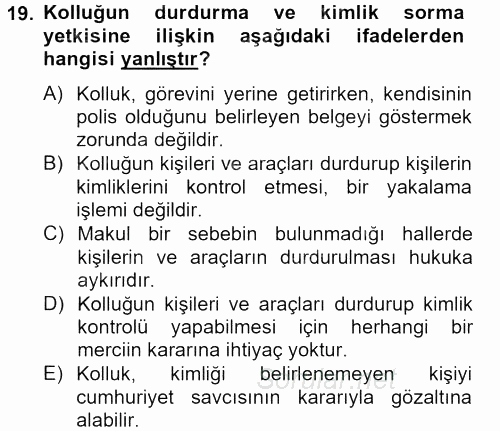 Temel İnsan Hakları Bilgisi 2 2013 - 2014 Tek Ders Sınavı 19.Soru