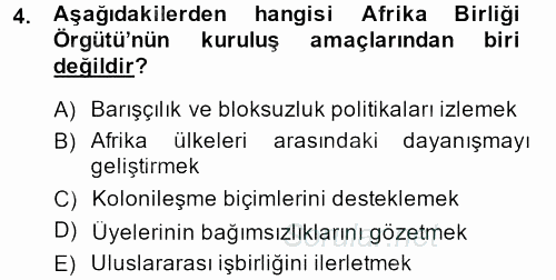 Temel İnsan Hakları Bilgisi 2 2013 - 2014 Tek Ders Sınavı 4.Soru