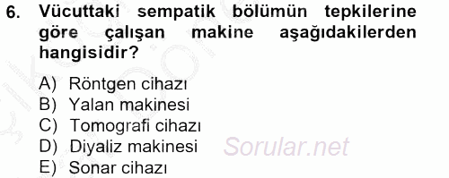 Birey ve Davranış 2012 - 2013 Ara Sınavı 6.Soru