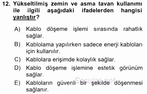 Radyo ve Televizyonda Ölçü Bakım 2017 - 2018 Ara Sınavı 12.Soru