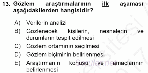 Marka İletişiminde Analiz ve Araştırma 2 2016 - 2017 Ara Sınavı 13.Soru