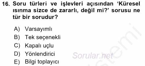 Marka İletişiminde Analiz ve Araştırma 2 2016 - 2017 Ara Sınavı 16.Soru