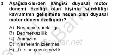 Eğitim Psikolojisi 2012 - 2013 Dönem Sonu Sınavı 3.Soru