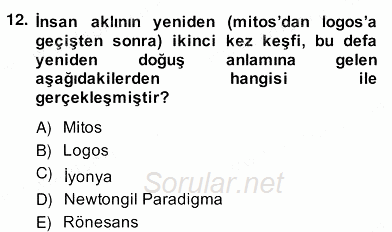 Bilgi Ekonomisi 2013 - 2014 Ara Sınavı 12.Soru