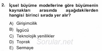 Bilgi Ekonomisi 2013 - 2014 Ara Sınavı 2.Soru