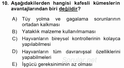 Tarımsal Yapılar ve Sulama 2016 - 2017 Ara Sınavı 10.Soru