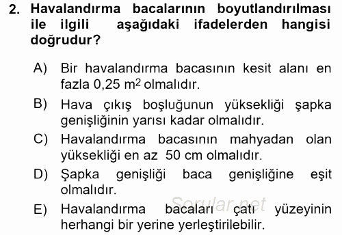 Tarımsal Yapılar ve Sulama 2016 - 2017 Ara Sınavı 2.Soru