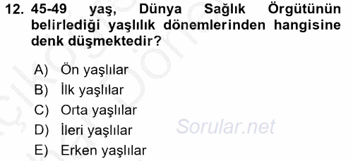 Sosyal Hizmet Mevzuatı 2016 - 2017 Ara Sınavı 12.Soru