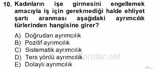 Sosyal Politika 2 2012 - 2013 Ara Sınavı 10.Soru
