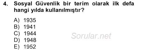 Sosyal Politika 2 2012 - 2013 Ara Sınavı 4.Soru