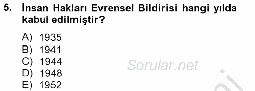 Sosyal Politika 2 2012 - 2013 Ara Sınavı 5.Soru