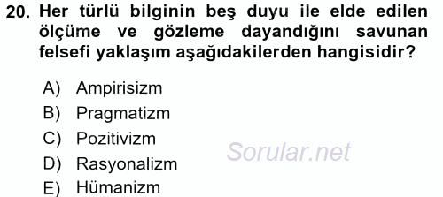 Kamu Yönetiminde Çağdaş Yaklaşımlar 2015 - 2016 Dönem Sonu Sınavı 20.Soru