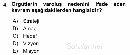 Kamu Yönetiminde Çağdaş Yaklaşımlar 2015 - 2016 Dönem Sonu Sınavı 4.Soru