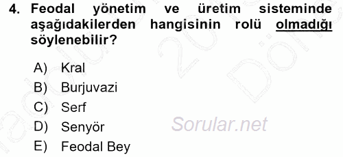 Siyaset Bilimi 2015 - 2016 Dönem Sonu Sınavı 4.Soru