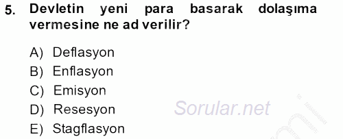 Hayvancılık Ekonomisi 2013 - 2014 Dönem Sonu Sınavı 5.Soru