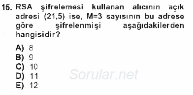 Matematik 2 2012 - 2013 Tek Ders Sınavı 15.Soru