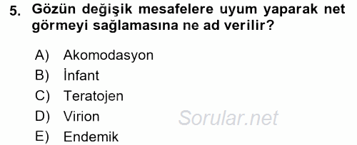 Gıda Güvenliğinin Temel Prensipleri 2015 - 2016 Tek Ders Sınavı 5.Soru
