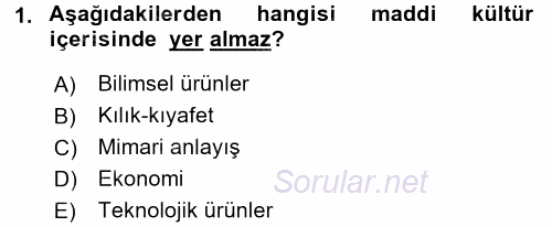 Din Eğitimi Ve Din Hizmetlerinde Rehberlik 2017 - 2018 3 Ders Sınavı 1.Soru