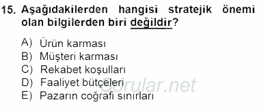 Örgütlerde İnsan Kaynakları Yönetimi 2014 - 2015 Ara Sınavı 15.Soru
