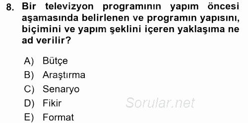 Halkla İlişkiler Uygulama Teknikleri 2015 - 2016 Tek Ders Sınavı 8.Soru