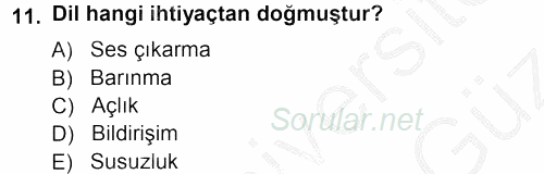 Çağdaş Türk Yazı Dilleri 1 2012 - 2013 Ara Sınavı 11.Soru