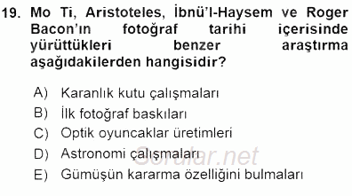 Fotoğraf Tarihi 2015 - 2016 Ara Sınavı 19.Soru