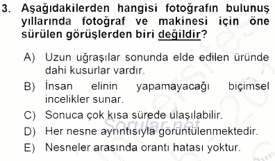 Fotoğraf Tarihi 2015 - 2016 Ara Sınavı 3.Soru