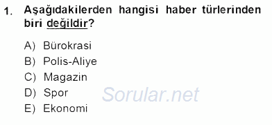 Haber Toplama Teknikleri 2014 - 2015 Dönem Sonu Sınavı 1.Soru