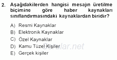 Haber Toplama Teknikleri 2014 - 2015 Dönem Sonu Sınavı 2.Soru