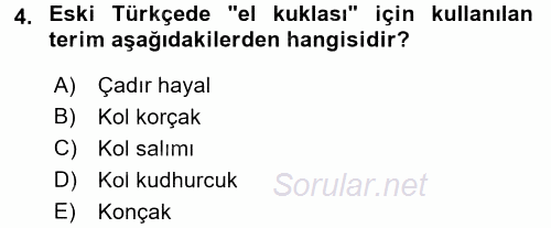 Halk Edebiyatına Giriş 2 2015 - 2016 Dönem Sonu Sınavı 4.Soru