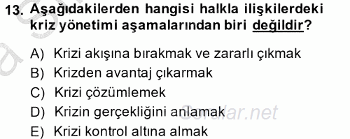 Pazarlama İletişimi 2013 - 2014 Ara Sınavı 13.Soru