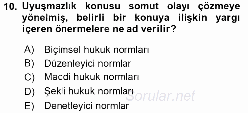 Vergi Usul Hukuku 2015 - 2016 Ara Sınavı 10.Soru