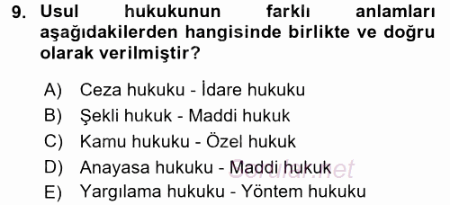 Vergi Usul Hukuku 2015 - 2016 Ara Sınavı 9.Soru