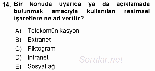 Halkla İlişkiler Yazarlığı 2015 - 2016 Ara Sınavı 14.Soru
