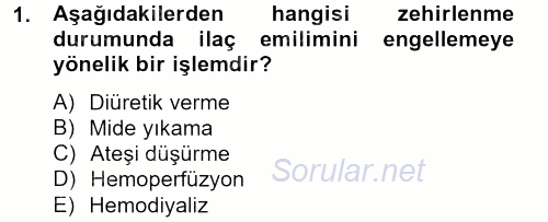 Temel Sağlık Hizmetleri 2012 - 2013 Dönem Sonu Sınavı 1.Soru