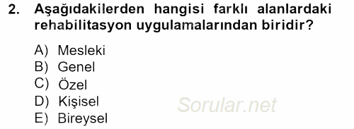 Temel Sağlık Hizmetleri 2012 - 2013 Dönem Sonu Sınavı 2.Soru