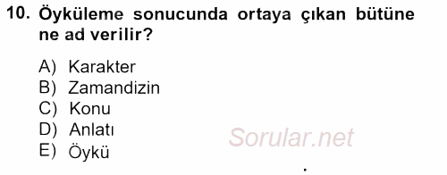 Film ve Video Kültürü 2012 - 2013 Ara Sınavı 10.Soru