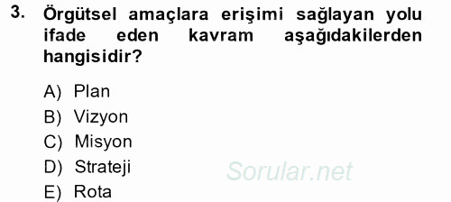 Halkla İlişkiler Yönetimi 2014 - 2015 Ara Sınavı 3.Soru