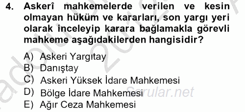 Kalem Mevzuatı 2012 - 2013 Ara Sınavı 4.Soru