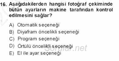 Halkla İlişkiler Uygulama Teknikleri 2013 - 2014 Ara Sınavı 16.Soru