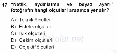 Halkla İlişkiler Uygulama Teknikleri 2013 - 2014 Ara Sınavı 17.Soru