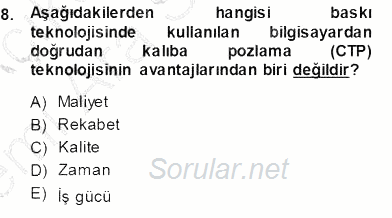 Halkla İlişkiler Uygulama Teknikleri 2013 - 2014 Ara Sınavı 8.Soru