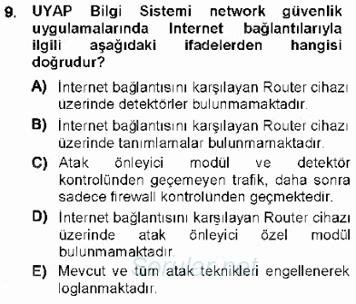 Ulusal Yargı Ağı Projesi 1 2012 - 2013 Ara Sınavı 9.Soru