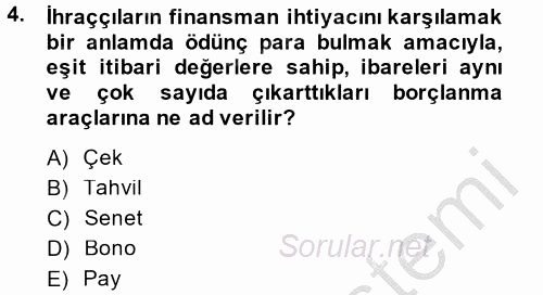 Sermaye Piyasası Hukuku 2014 - 2015 Dönem Sonu Sınavı 4.Soru