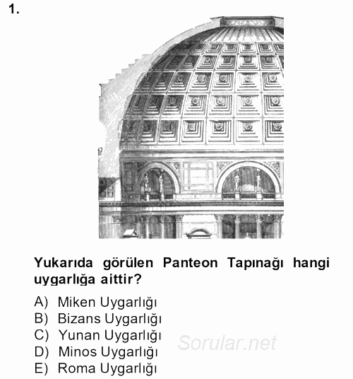 Görsel Kültür 2013 - 2014 Dönem Sonu Sınavı 1.Soru