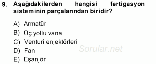 Örtü Altı Üretim Sistemleri 2014 - 2015 Tek Ders Sınavı 9.Soru