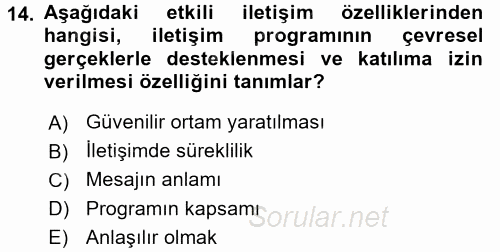 Kurumsal Sosyal Sorumluluk 2015 - 2016 Tek Ders Sınavı 14.Soru