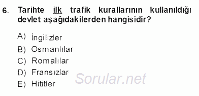 Turizm Ulaştırması 2013 - 2014 Ara Sınavı 6.Soru